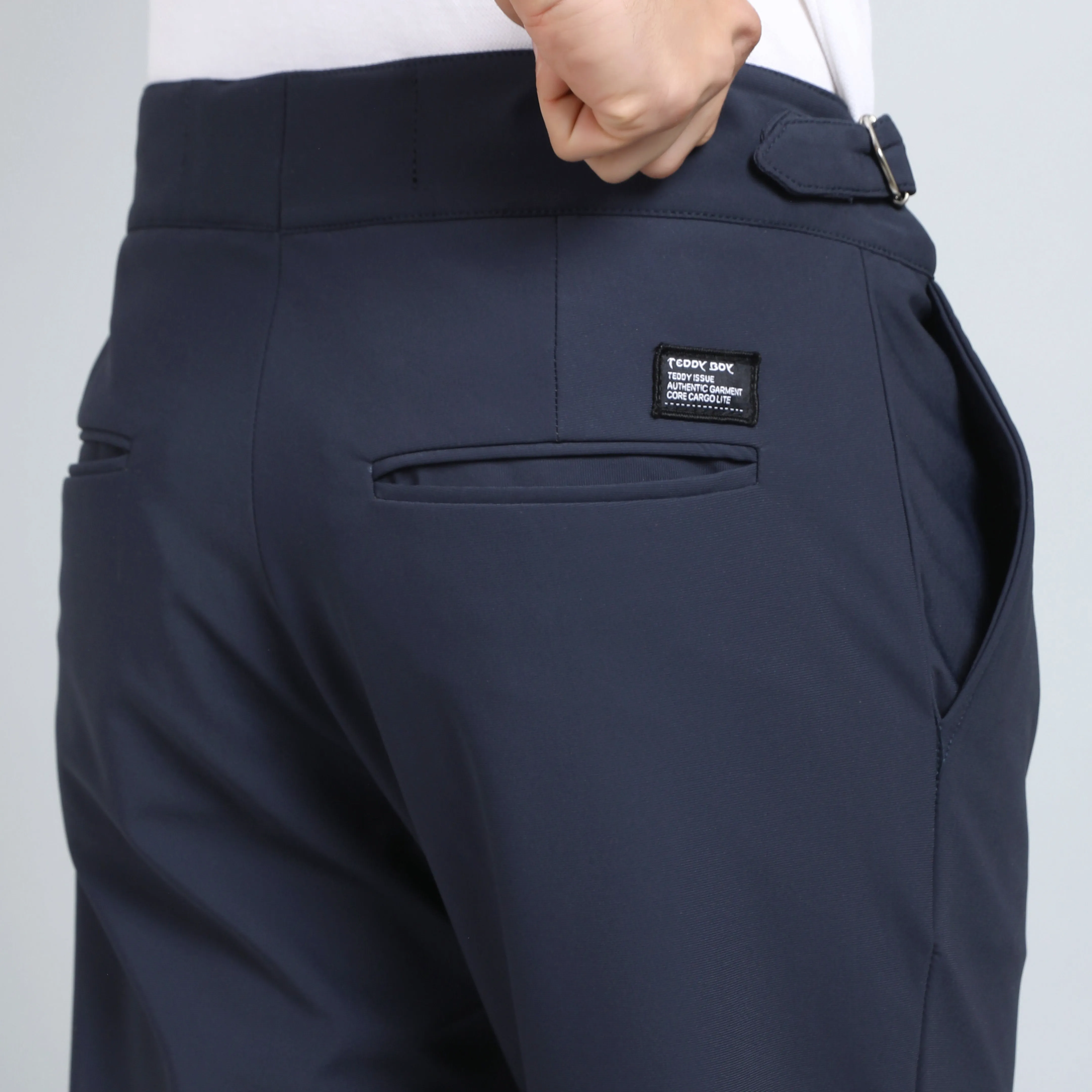 BARITONE NAVY BLUE SLIM  FIT GURKHA TROUSERS