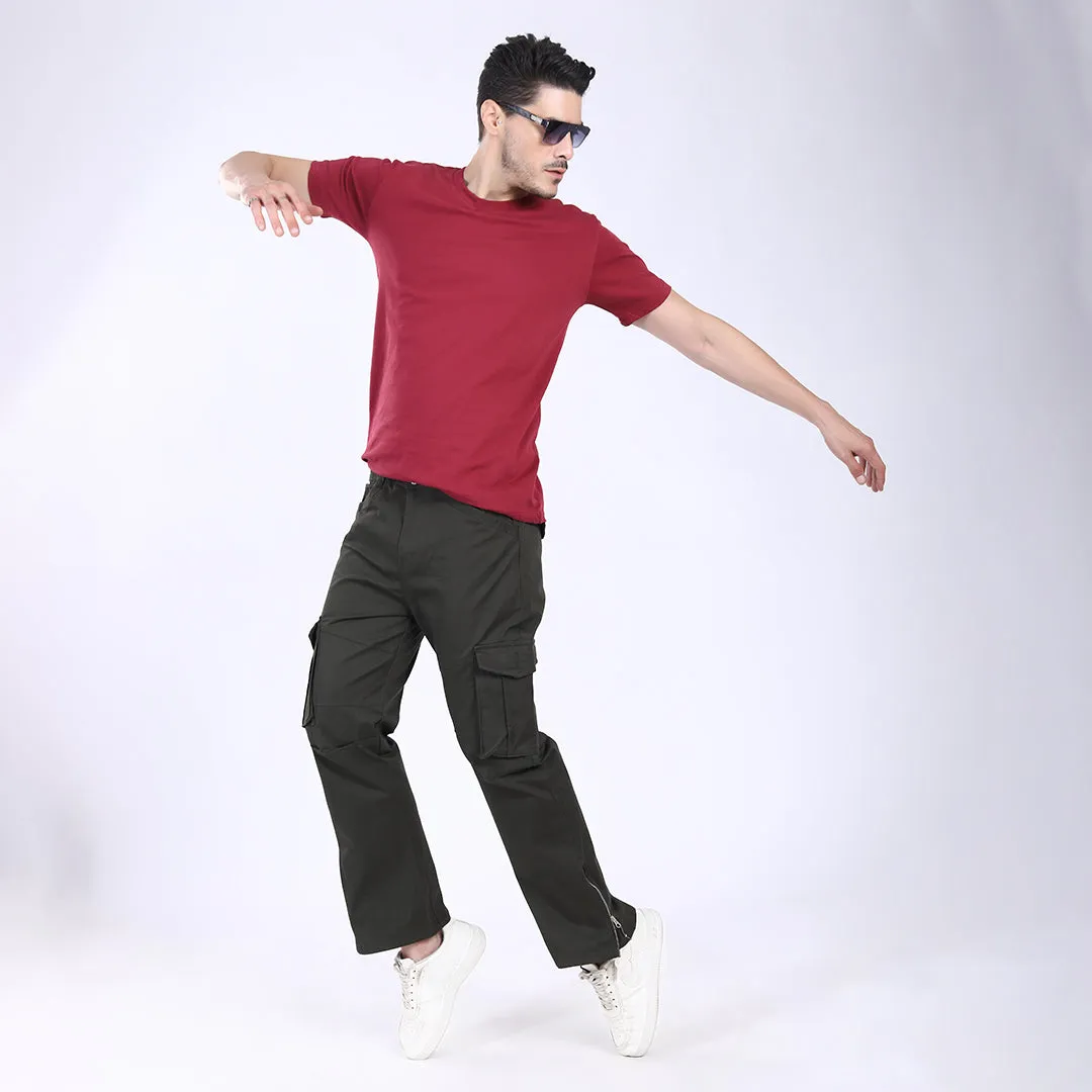 Men's Relaxed Fit Stretch Cotton Cargo Pants – Streetwear Utility Style
