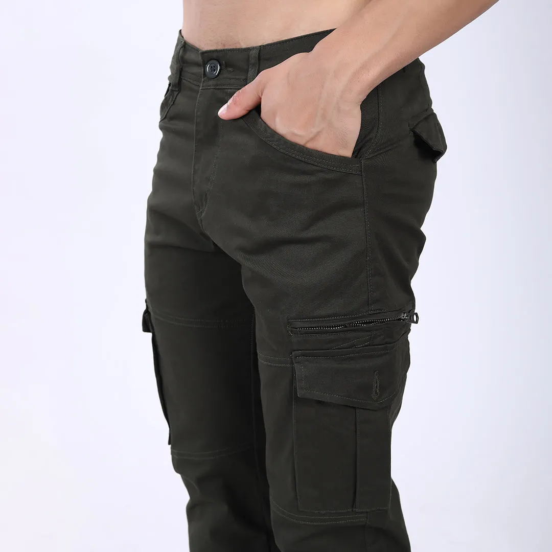 Men's Relaxed Fit Stretch Cotton Cargo Pants – Functional Streetwear Style