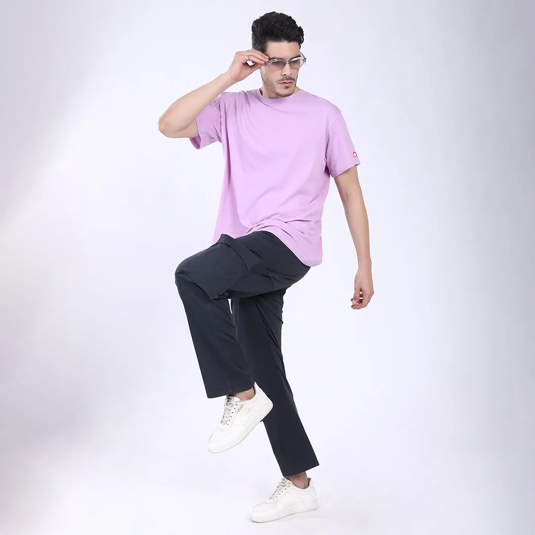 Men's Relaxed Fit Navy Stretch Cotton Cargo Pants – Streetwear Large pocket Style