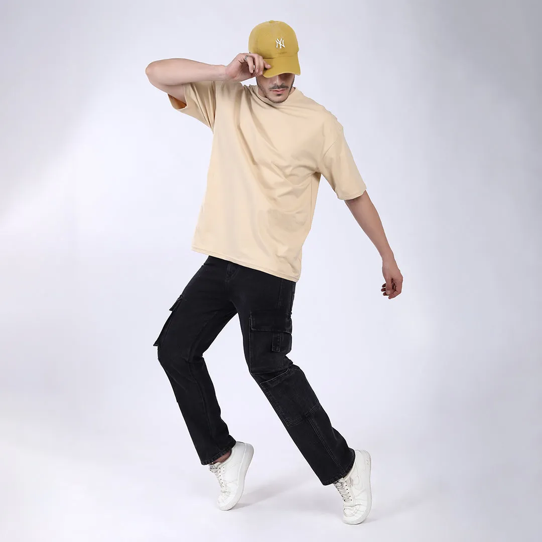 DARK GREY BAGGY CARGO FIT JEAN