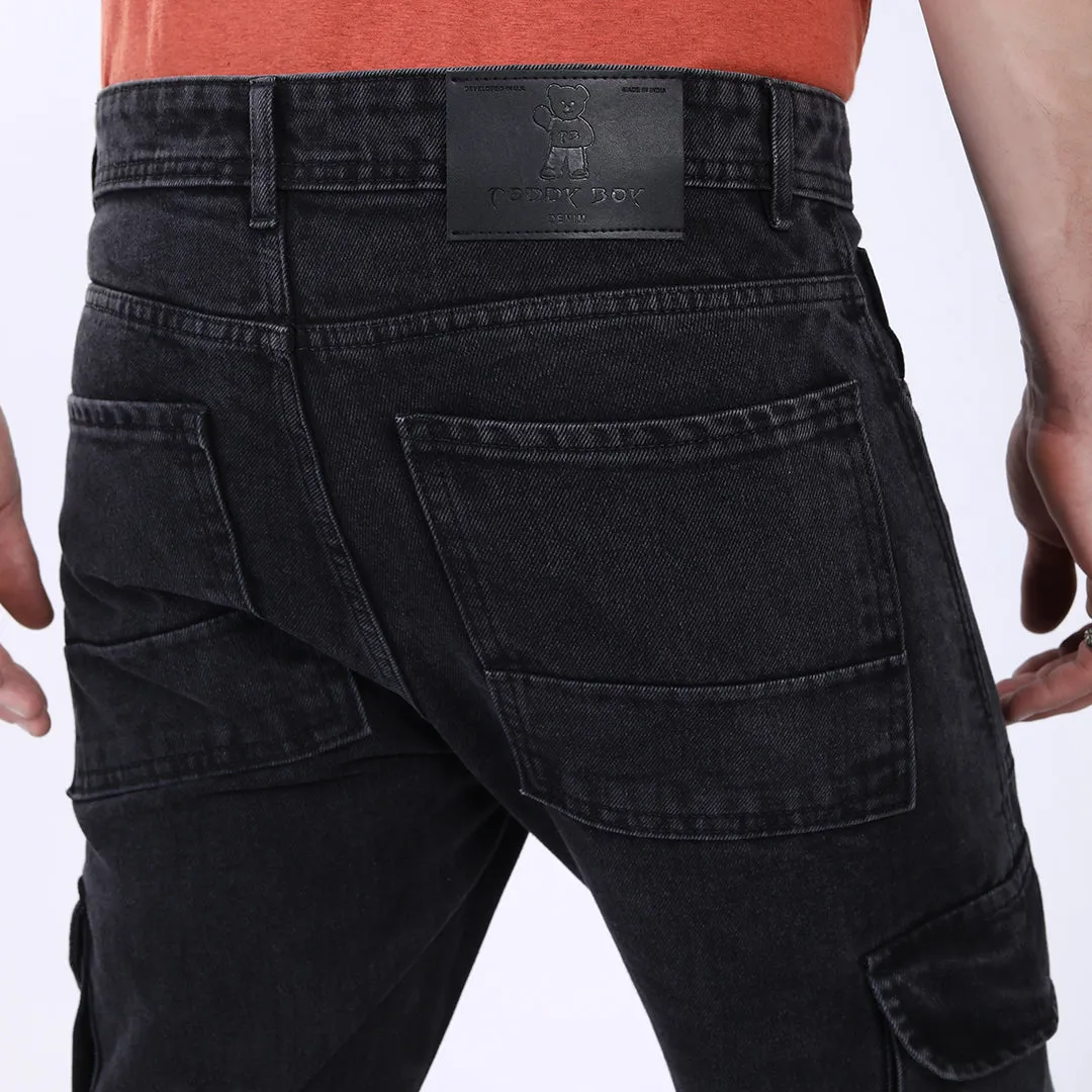 DARK GREY BAGGY CARGO FIT JEAN