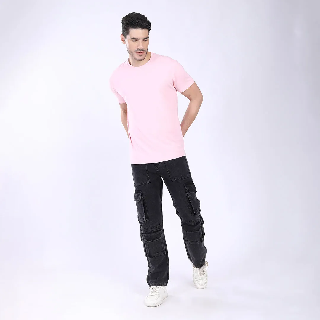 BLACK BAGGY CARGO FIT JEAN