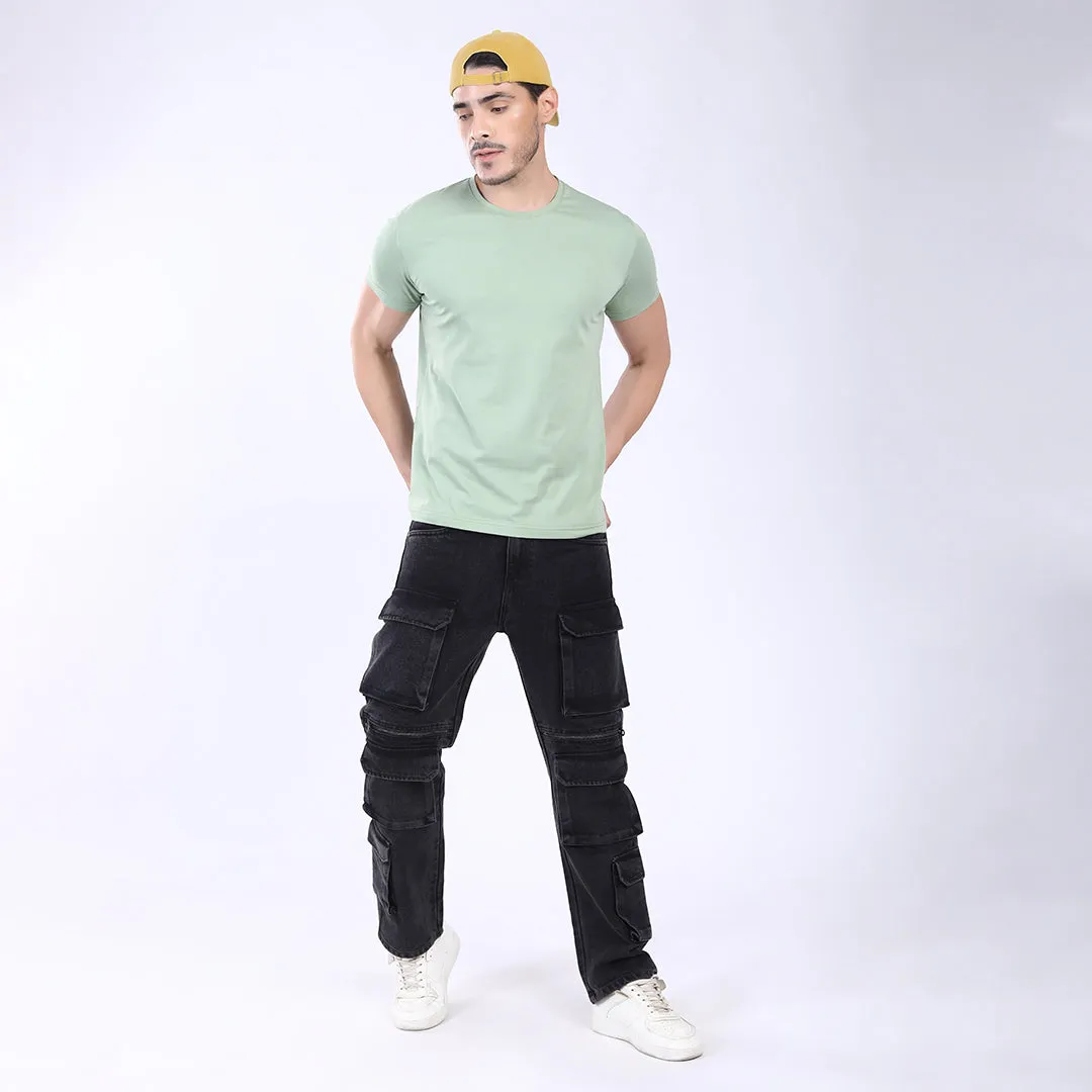 DARK GREY BAGGY CARGO FIT JEAN