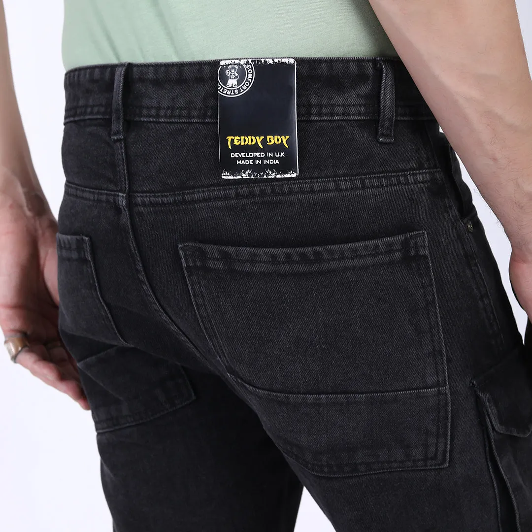 DARK GREY BAGGY CARGO FIT JEAN