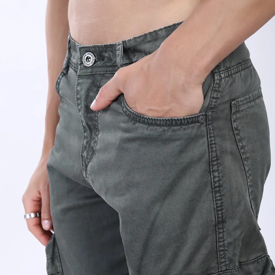 MEHANDI BAGGY CARGO FIT JEANS WITH LARGE POCKET