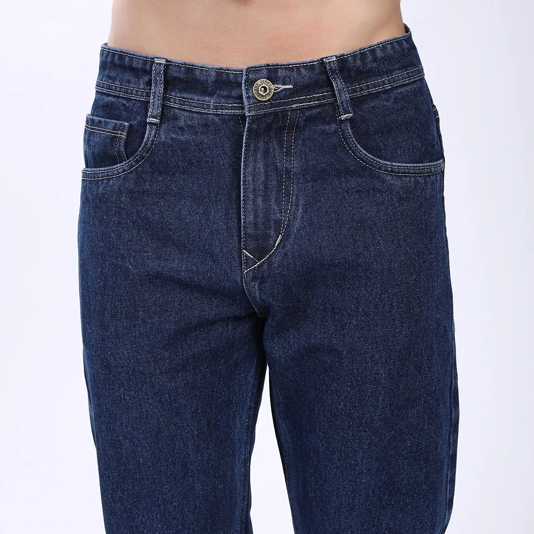 DARK BLUE BAGGY FIT JEAN TEDDY