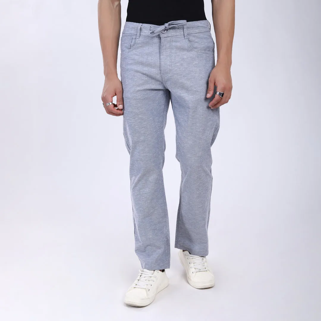 LIGHT BLUE LINEN PANTS