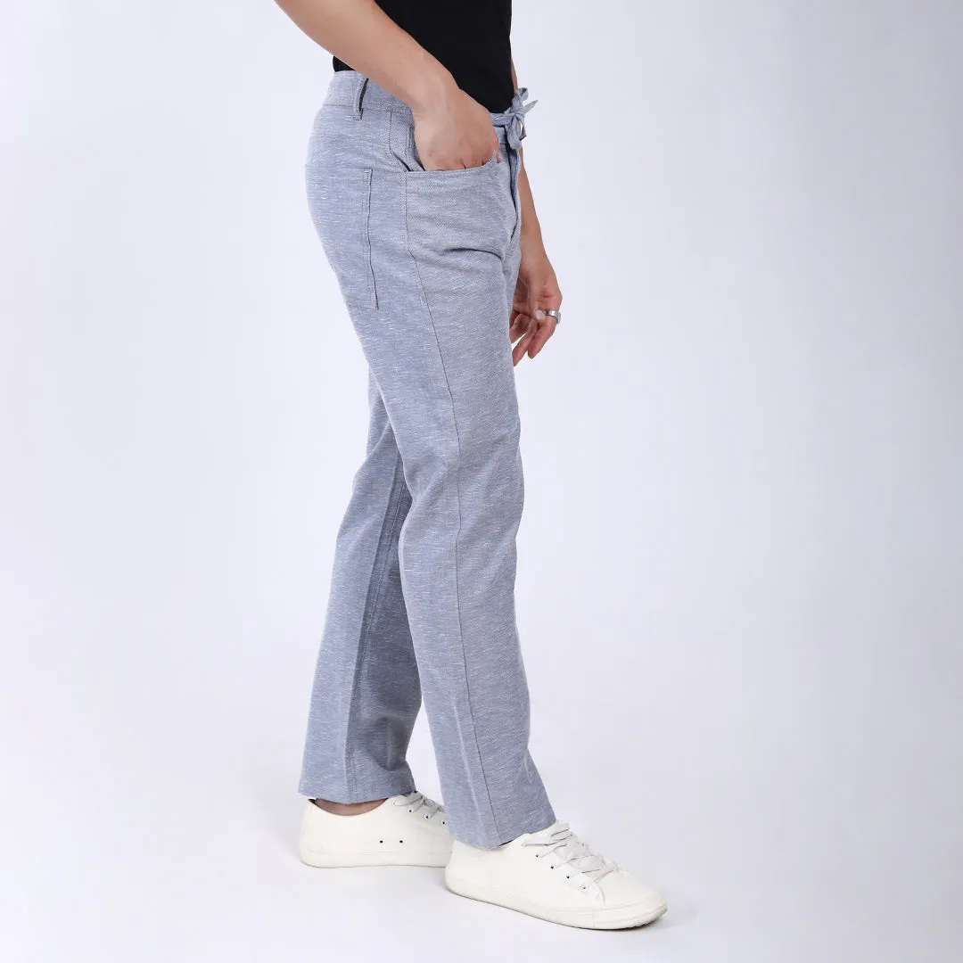 LIGHT BLUE LINEN PANTS