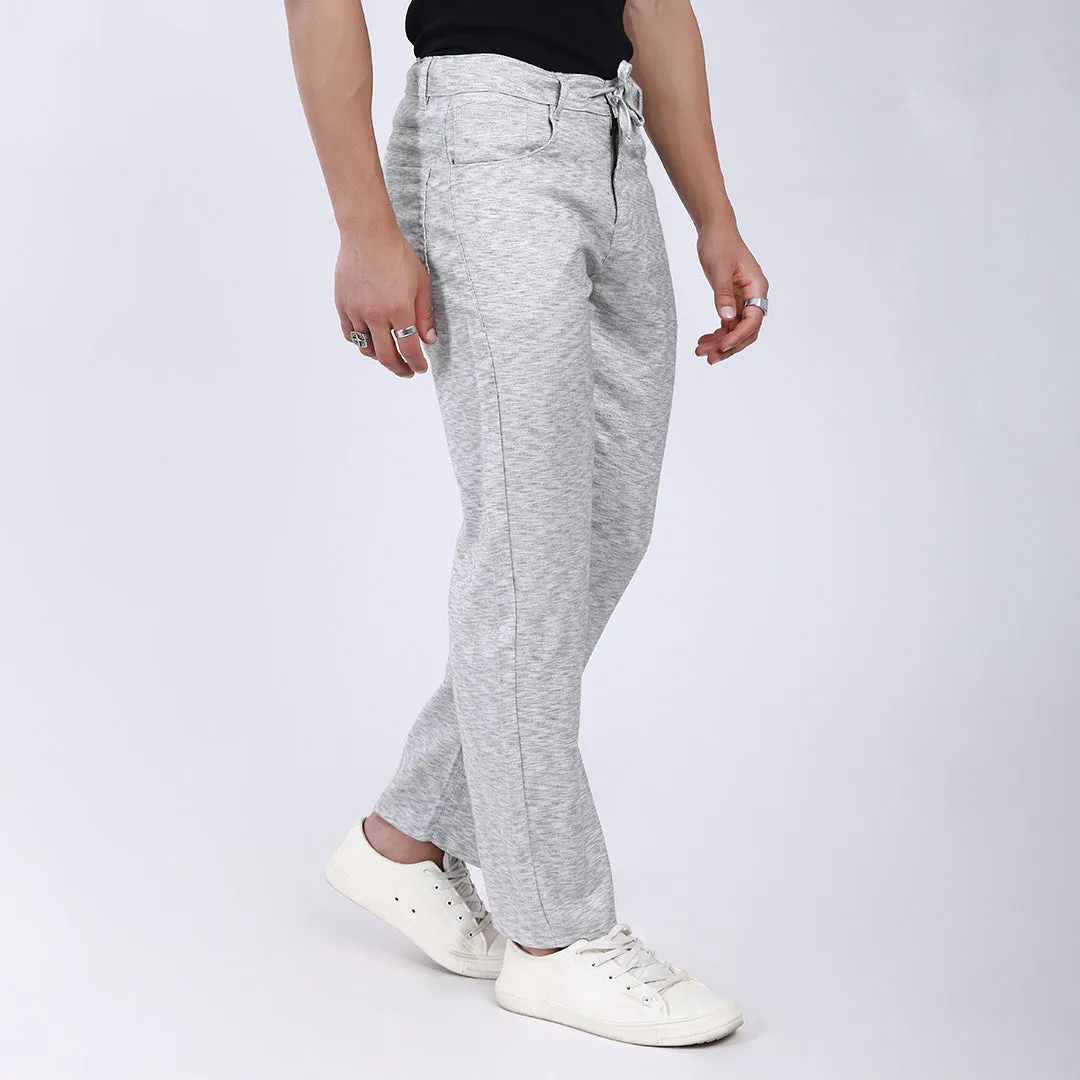 LIGHT GREY LINEN PANTS
