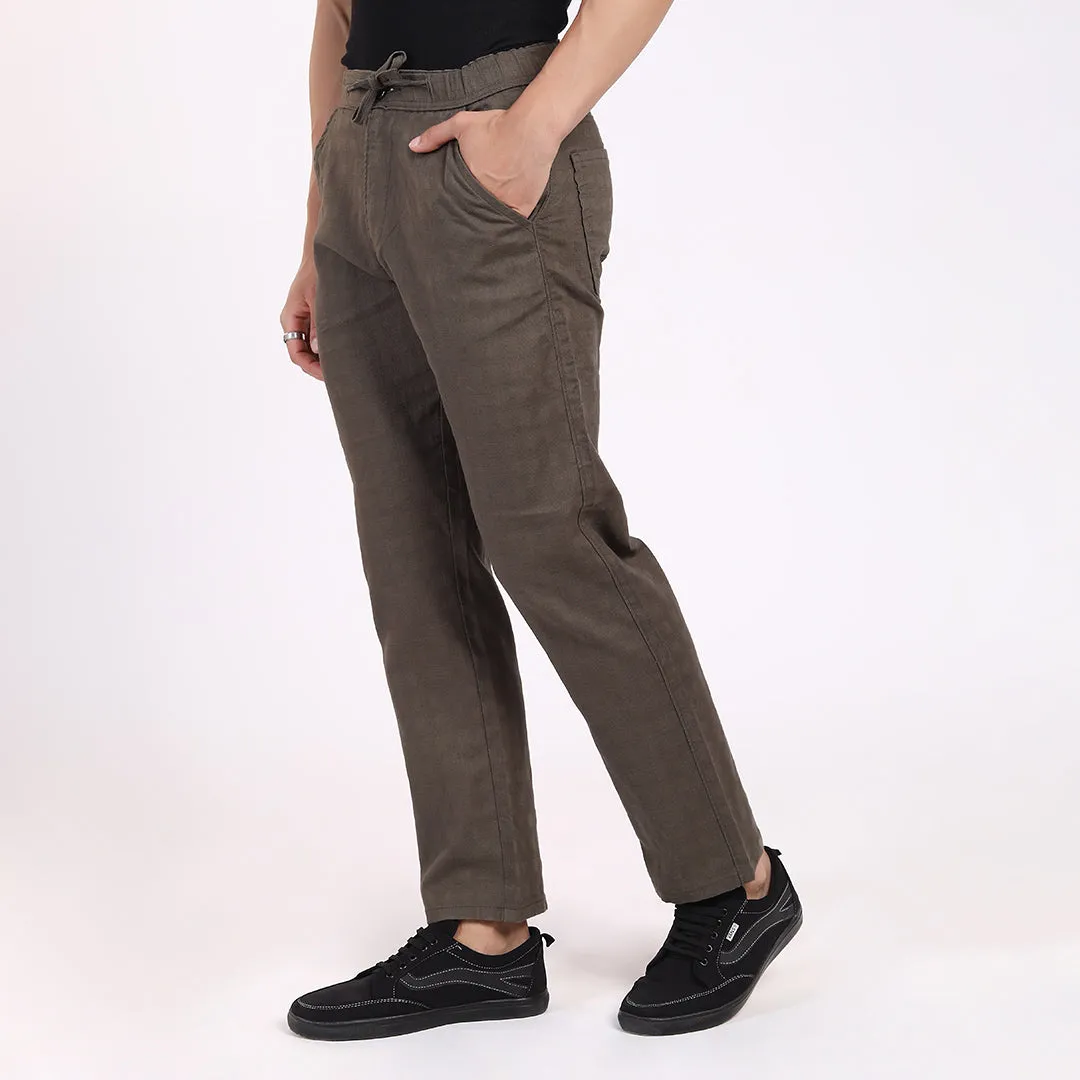 COFFEE LINEN PANTS
