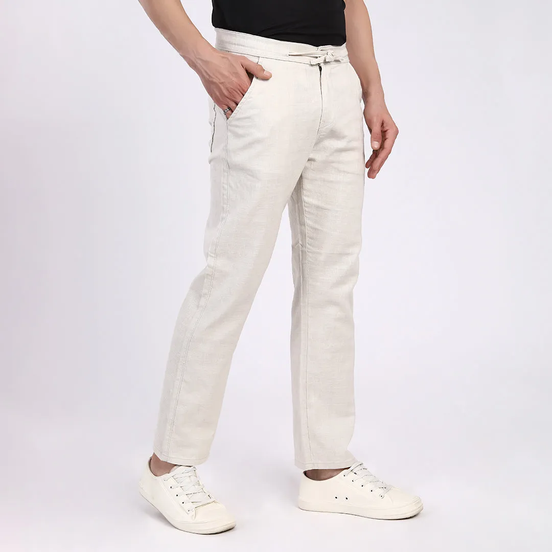 BEIGE LINEN PANTS