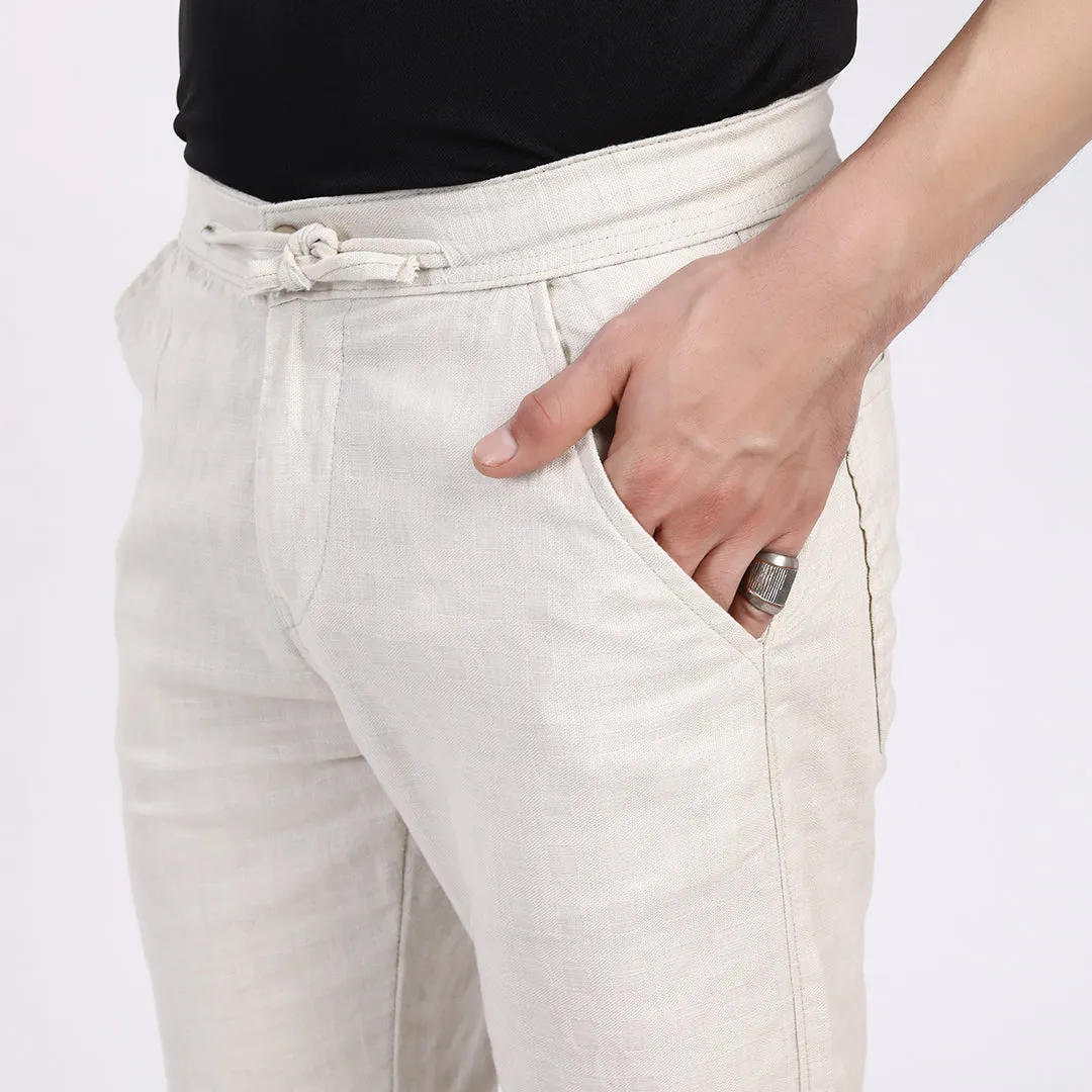 BEIGE LINEN PANTS