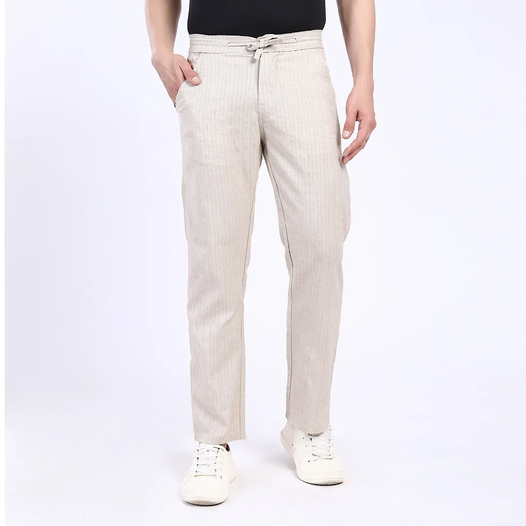 BEIGE LINEN PANTS