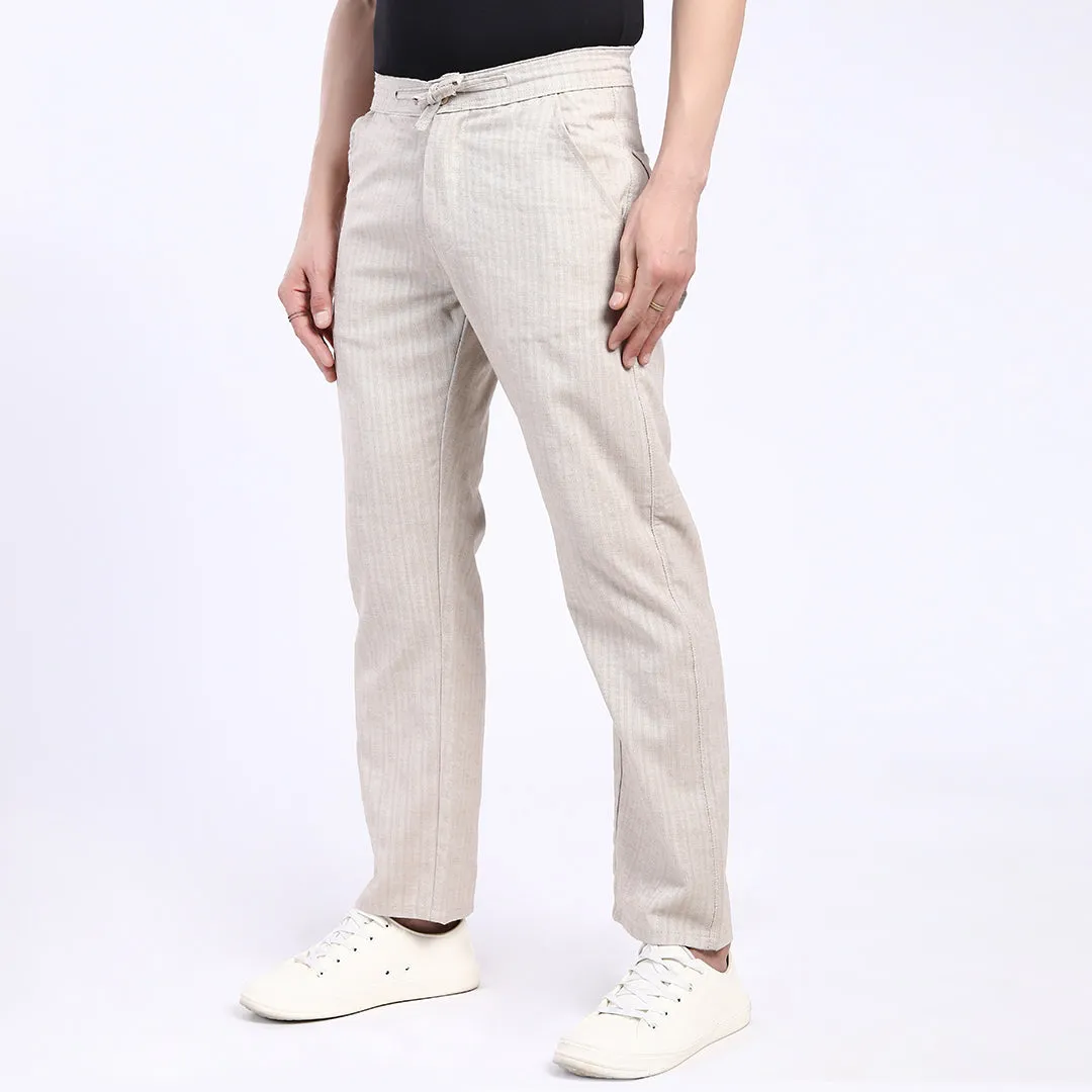 BEIGE LINEN PANTS