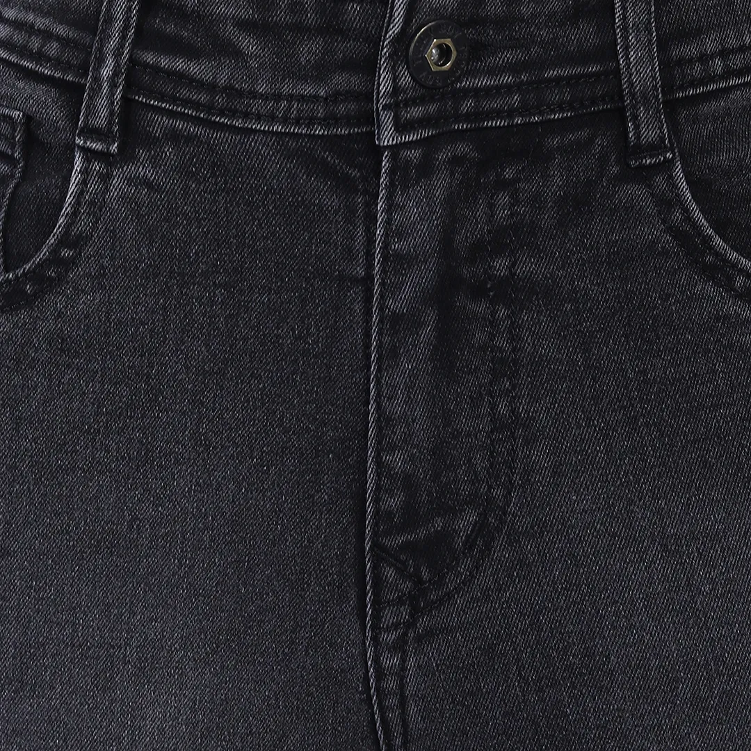 WOMEN'S GRAY MID RISE BELL BOTTOM JEANS